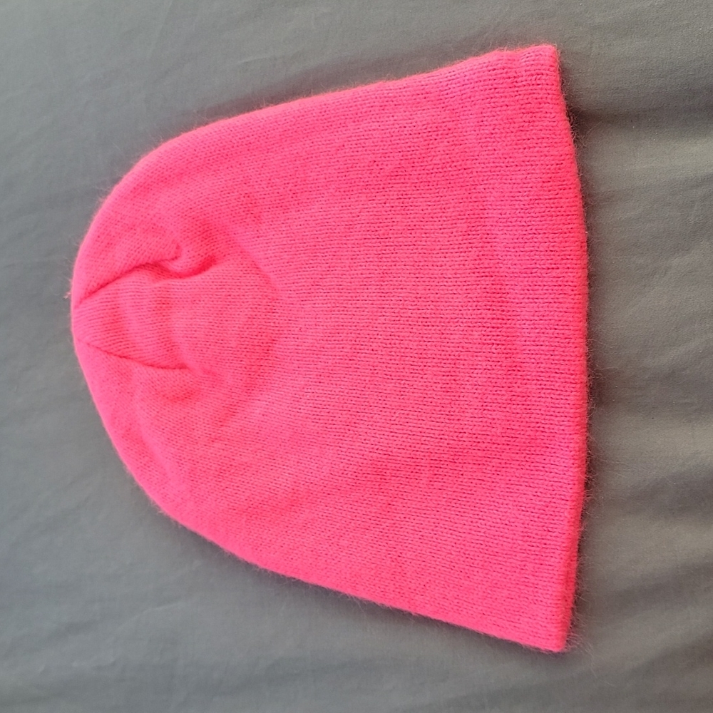 Neon pink beanie